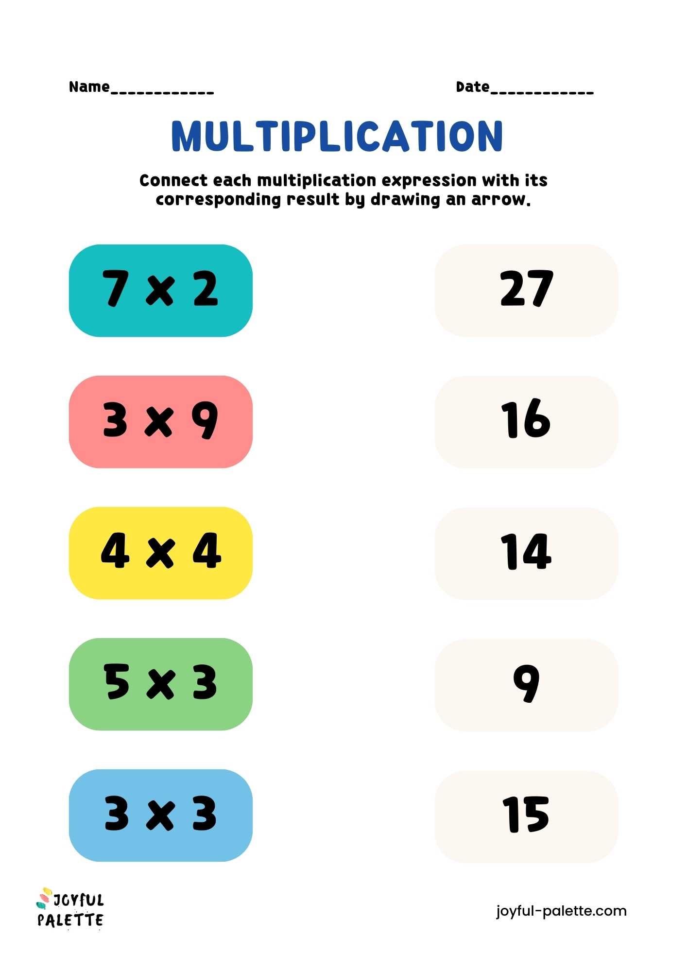 multiplication worksheet