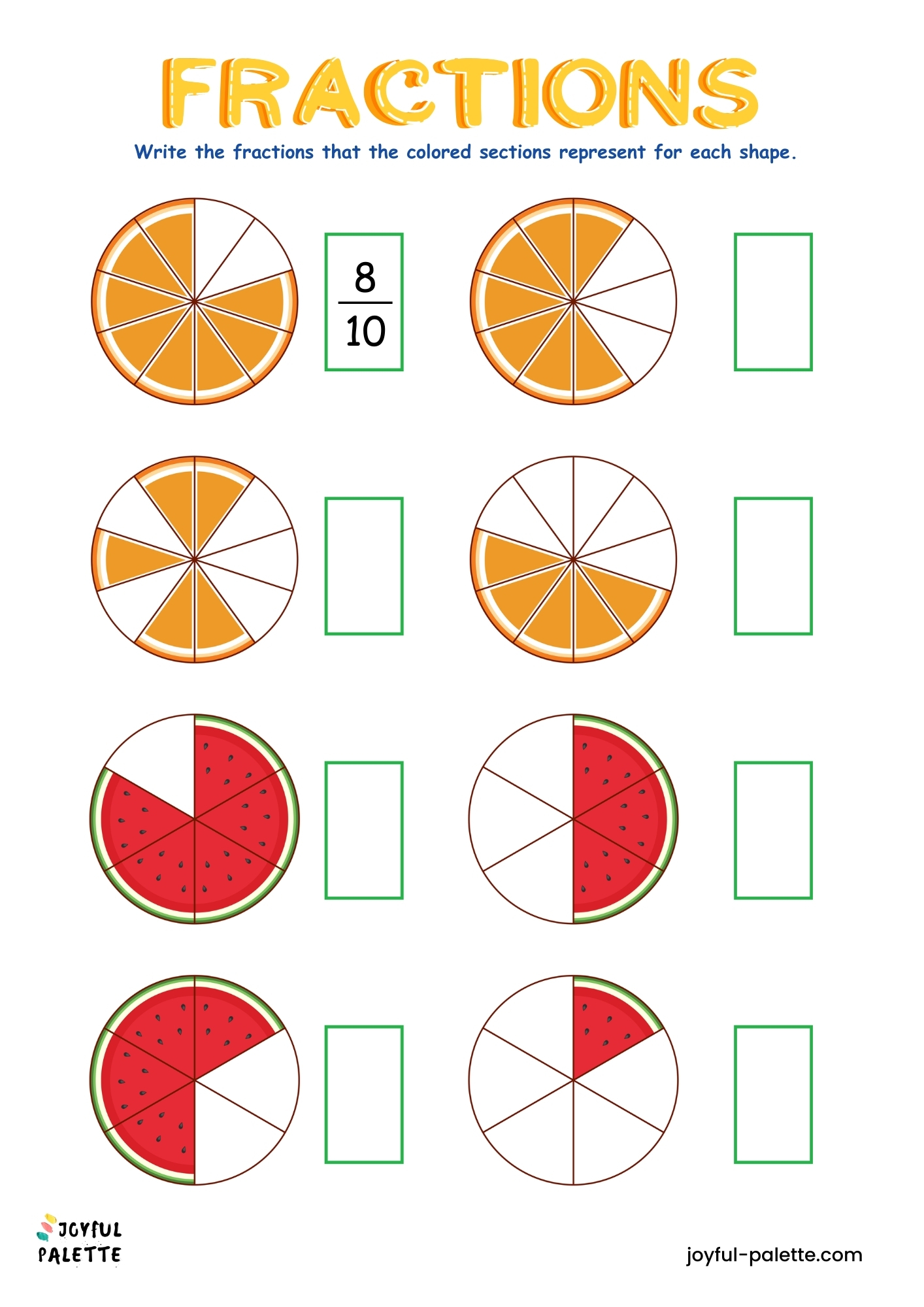 Fractions Worksheets