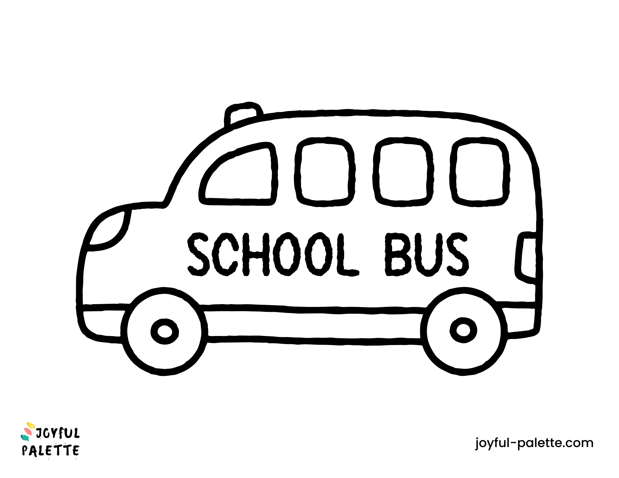 Easy school bus Coloring Pages