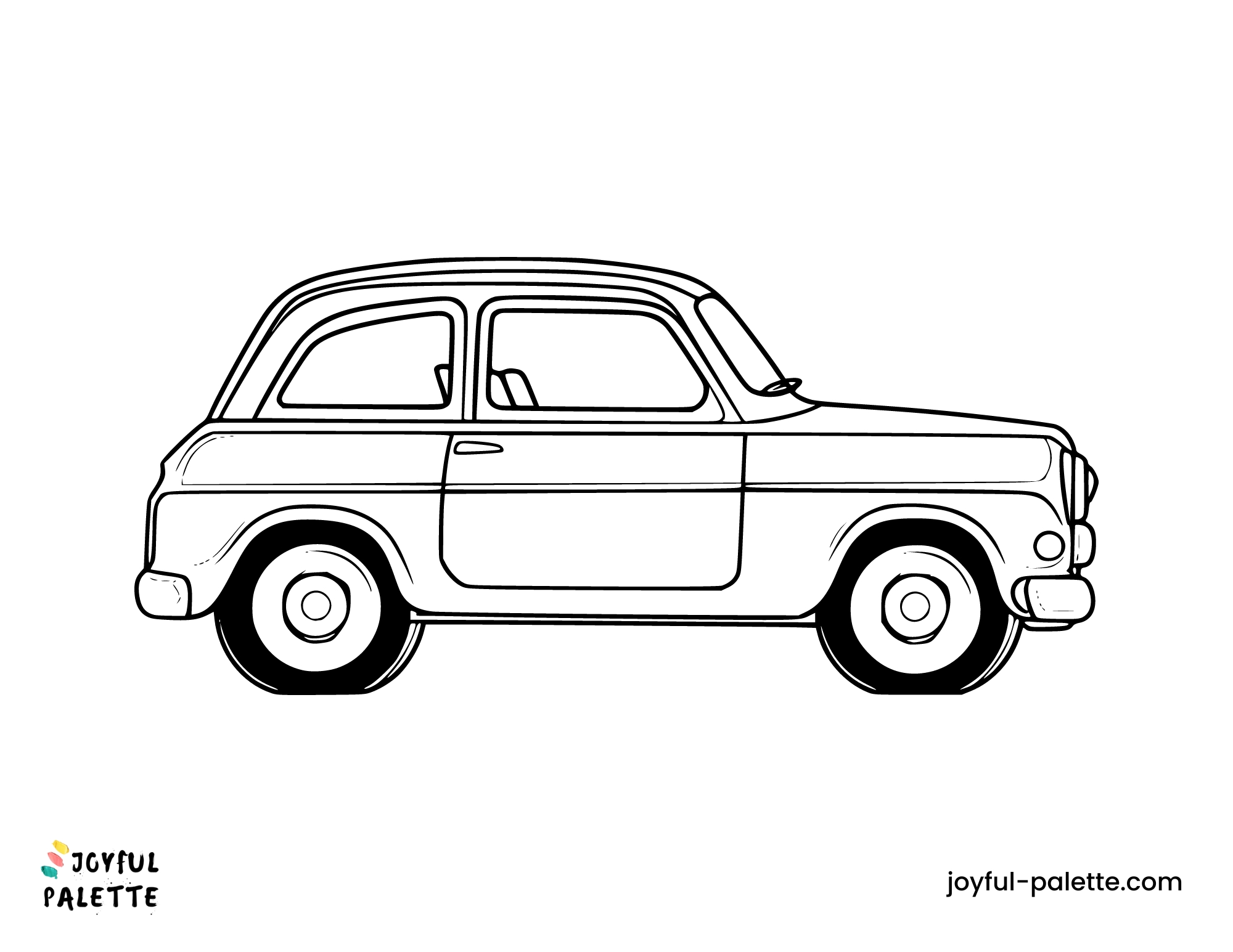 car coloring page for kids