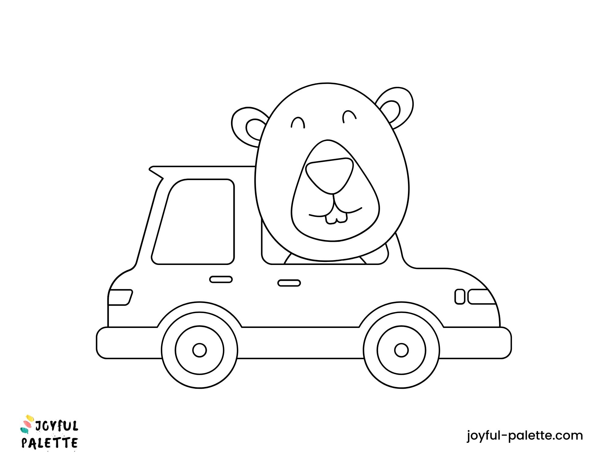 car coloring page for kids