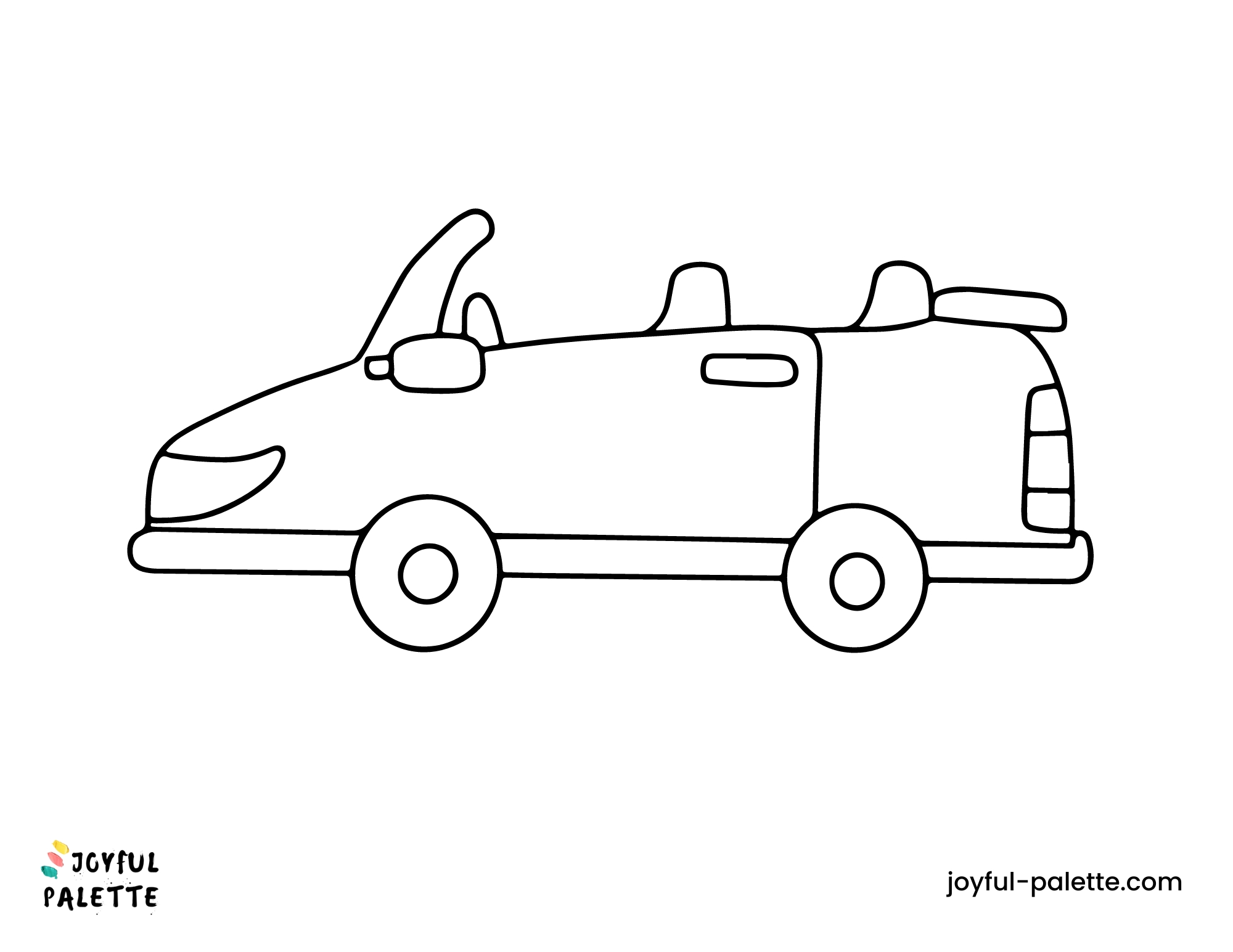 car coloring page for kids