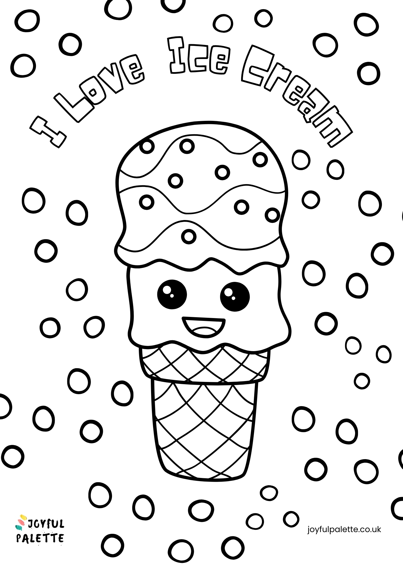 cute ice cream coloring page