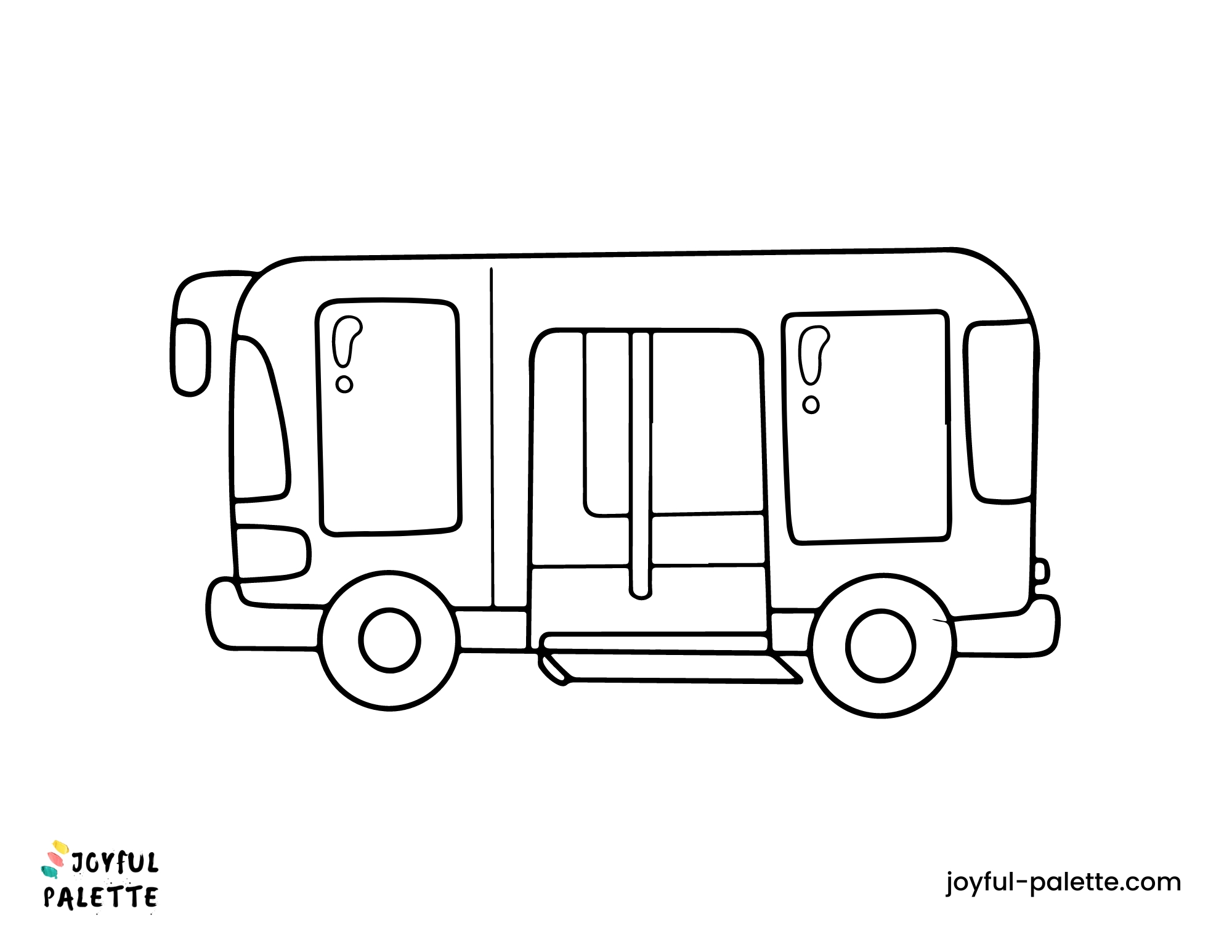 bus coloring page