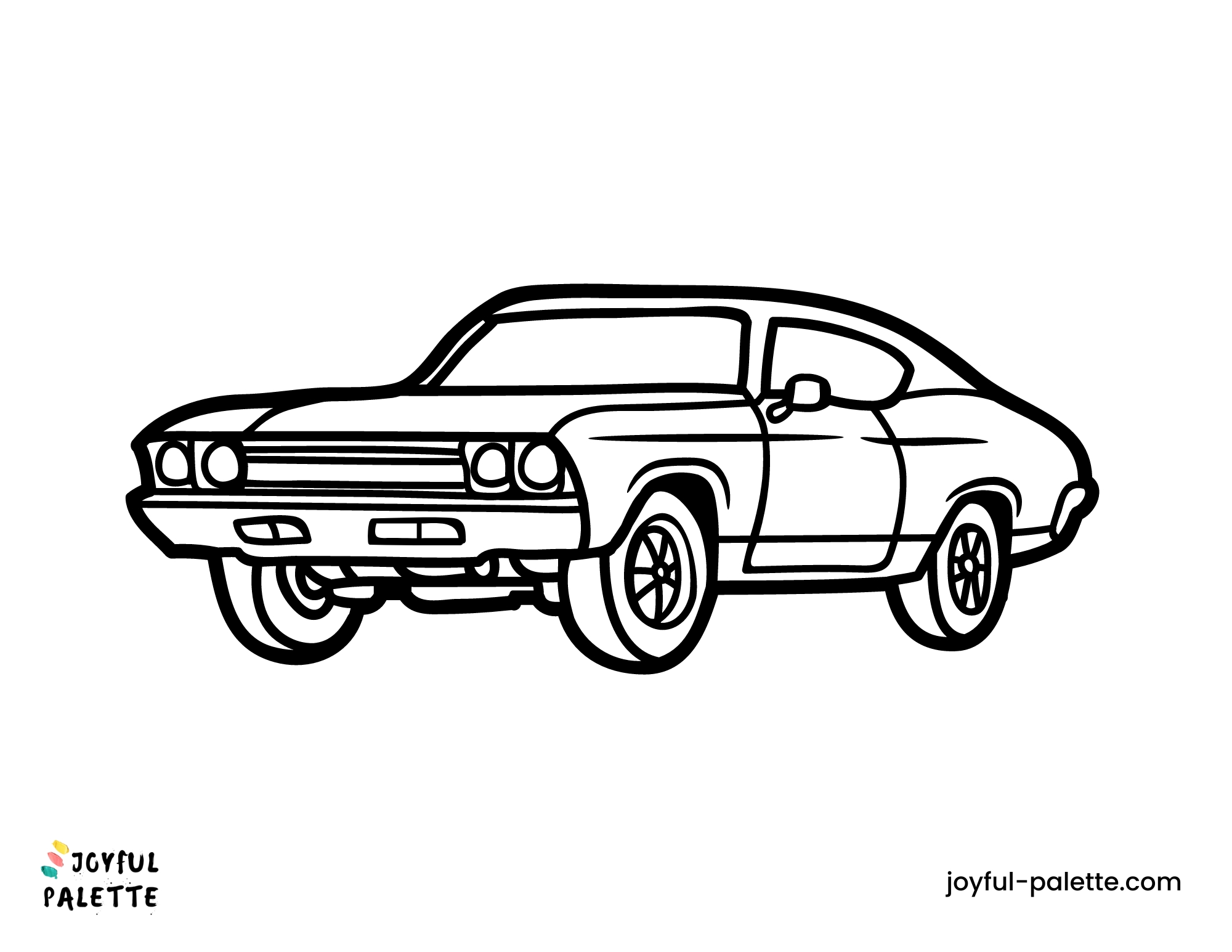 Easy Car Coloring Pages