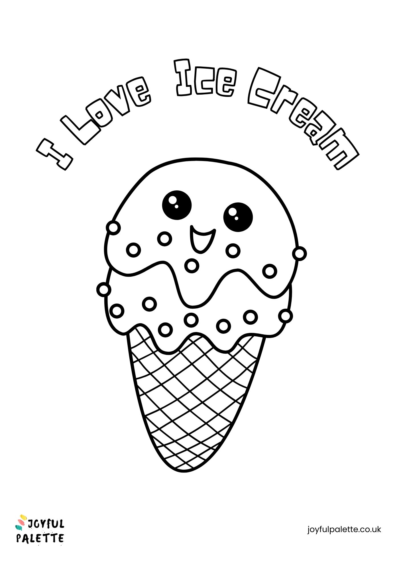 cute ice cream coloring page