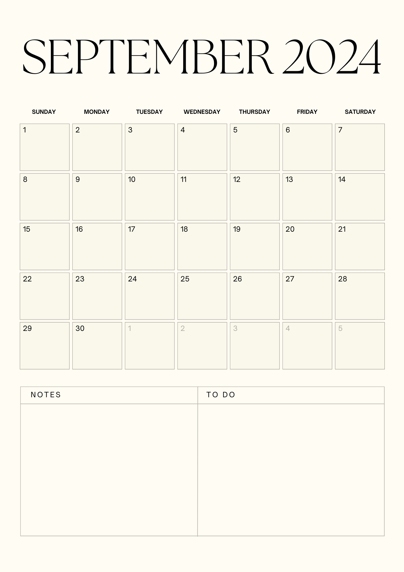 september 2024 calendar