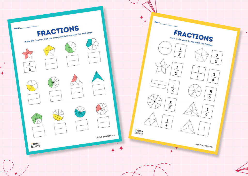 fractions worksheets