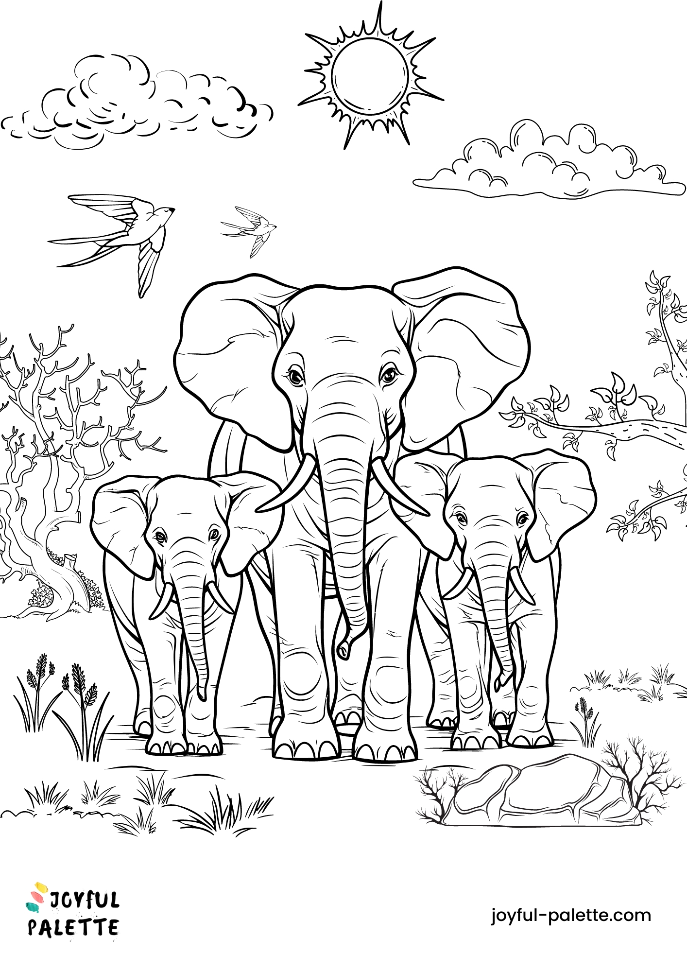 Safari Animal Coloring Page