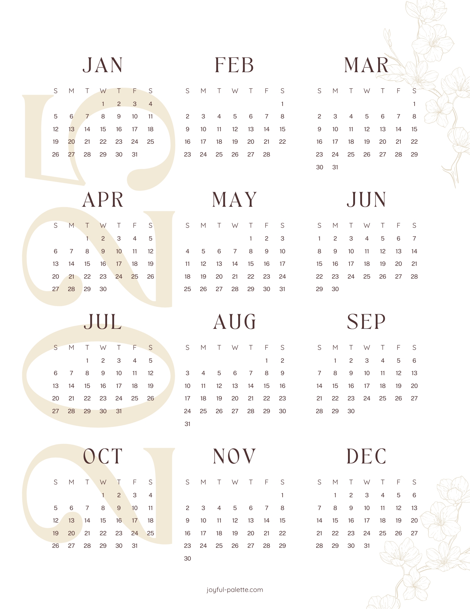 White and Beige Floral 2025 - 2026 Calendar Planner.pdf