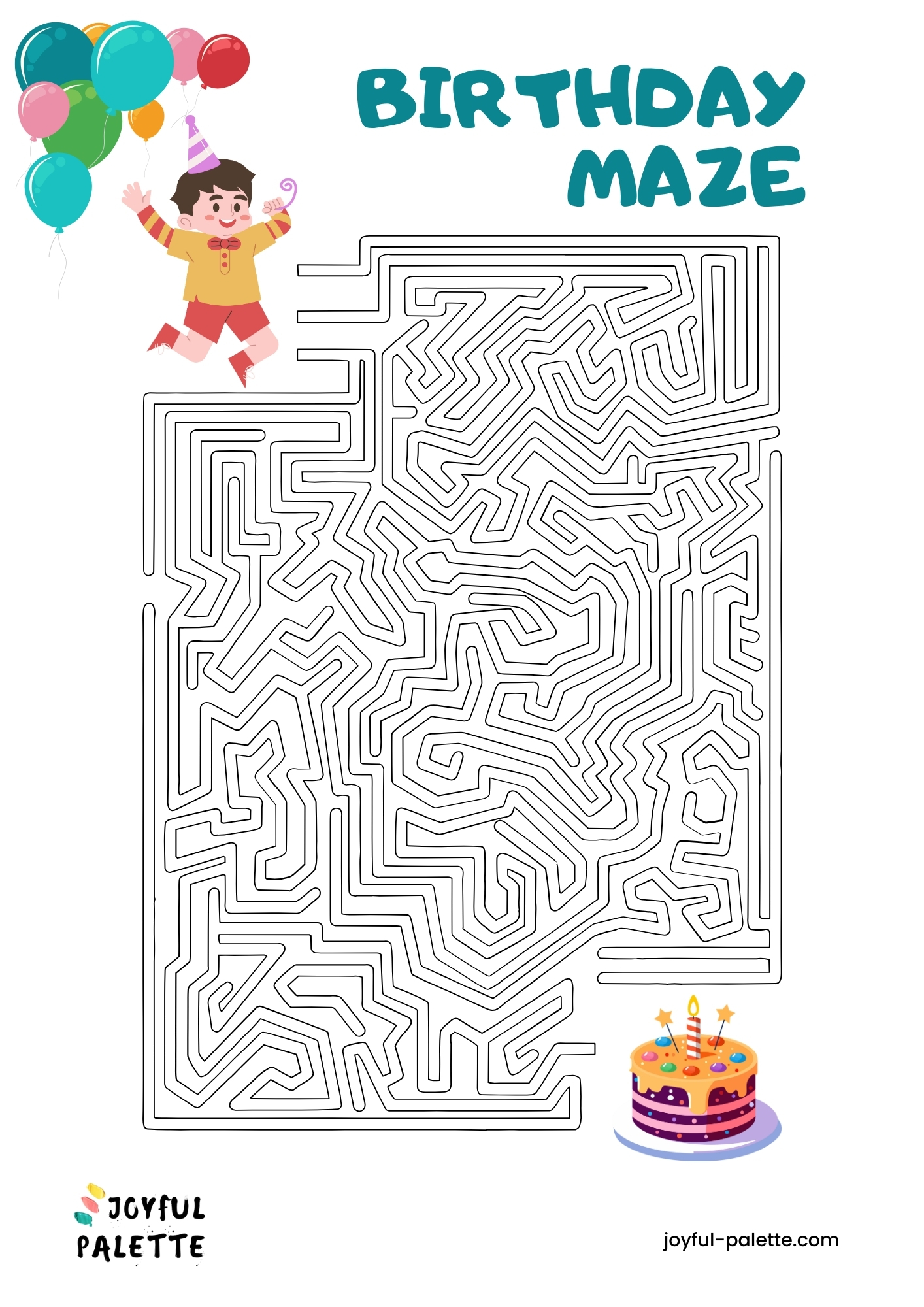 birthday maze for boys