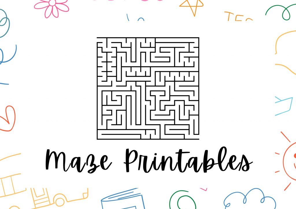 free maze printables